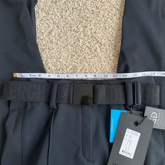 Goldbergh Vintage Belted Black Slim-leg Stirrup Ski Pants NWT US 10 Waterproof - Picture 2 of 7